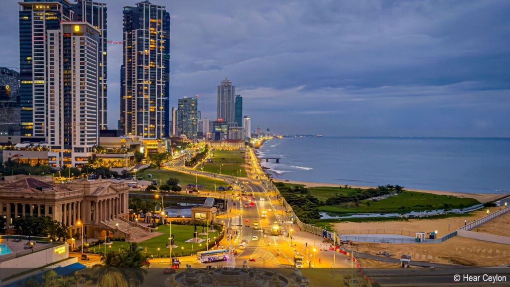 Colombo city night sky