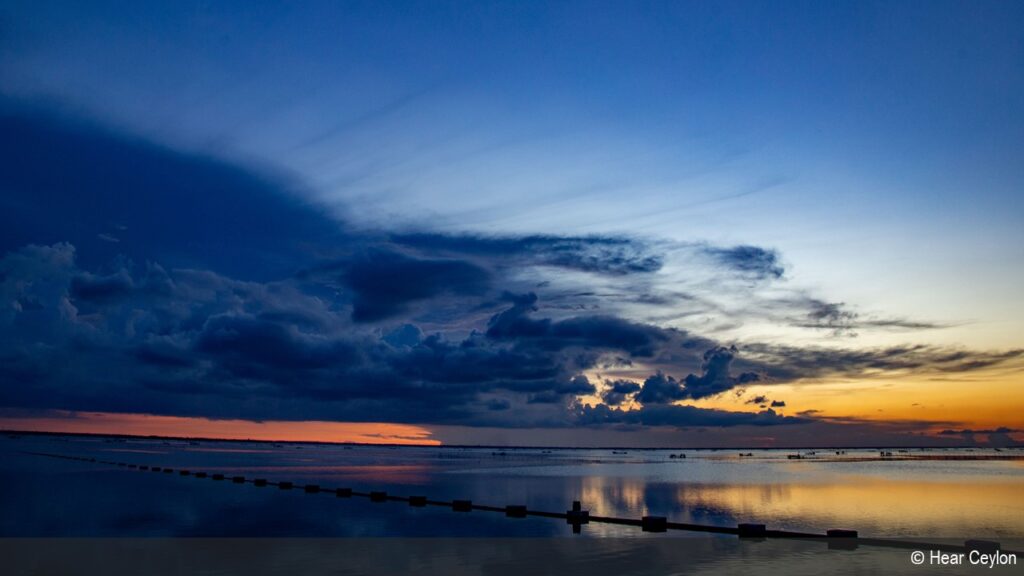 Blue skies and the ocean in Jaffna