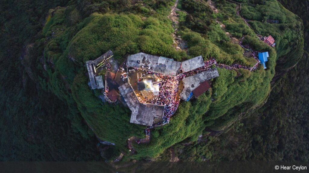 Aerial view of Adam's Peak